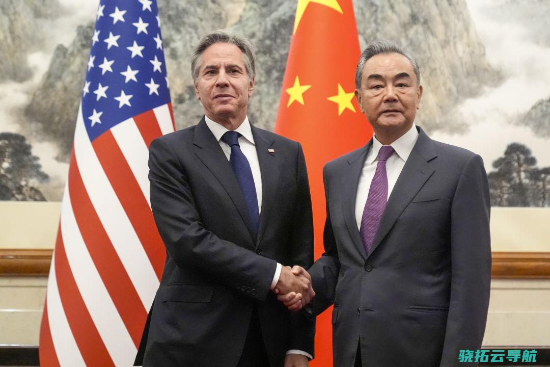 北京期间2024年4月26日，中共中央政治局委员、外交部长王毅会晤美国国务卿布林肯。