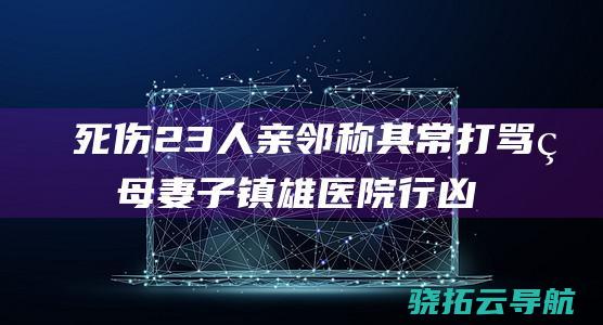 死伤23人 亲邻称其常打骂父母妻子 镇雄医院行凶者曾服刑