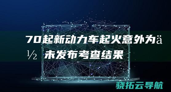 70起新动力车起火意外 为何未发布考查结果