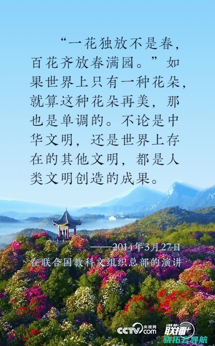 习近平文化交换 话中画